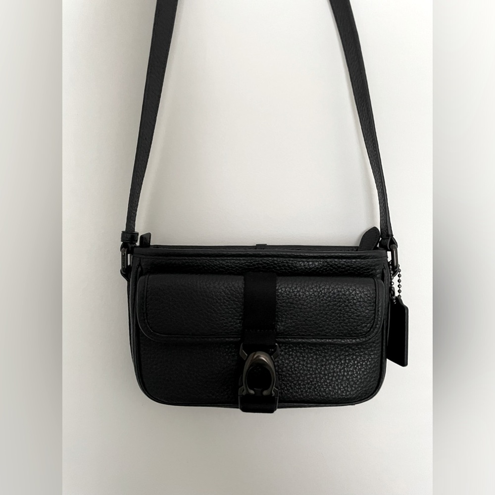 Black Leather Crossbody Bag